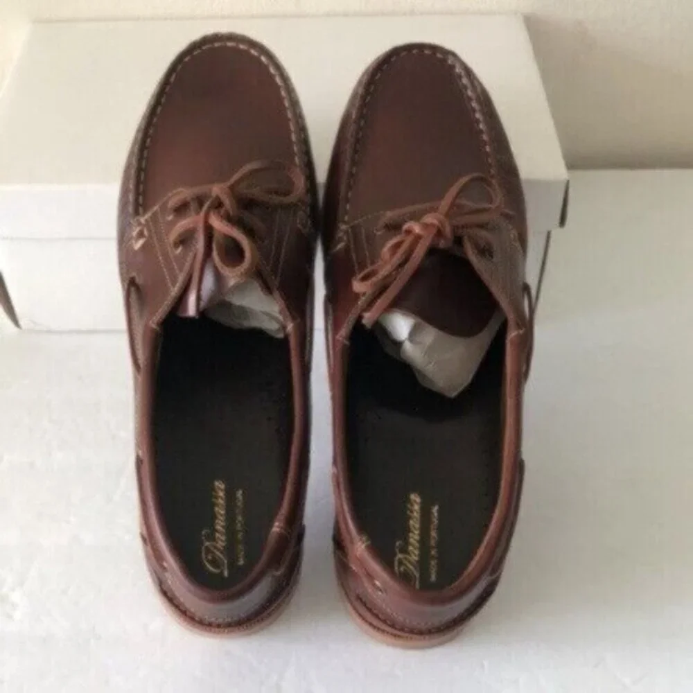 DANASSA Men's Made In Portugal Leather Drivers Loafers Brown Sz.45/ 12